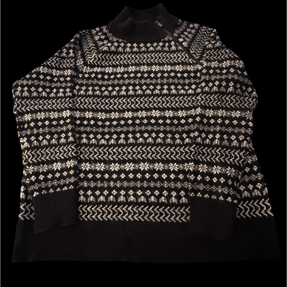 NWOT Loft Lou & Grey Black and White Patterned Sweater
